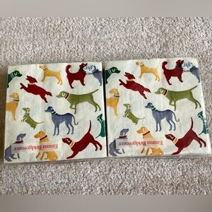 NWT 2 Packs Dog Theme Dinner Napkins